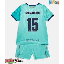 Camiseta Barcelona Andreas Christensen #15 Tercera Equipación para niños 2026-27 manga corta (+ pantalones cortos)
